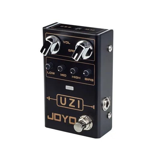 Joyo Uzi R-03 Pedal de distorsión de alto ganancia Efecto de guitarra de metal pesado True Bypass Tono agresivo