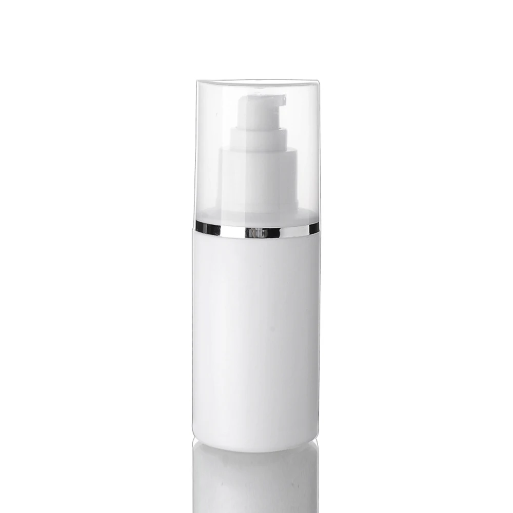 

100ml Plastic Spray Bottle,White PET Bottle with Lotion Pump