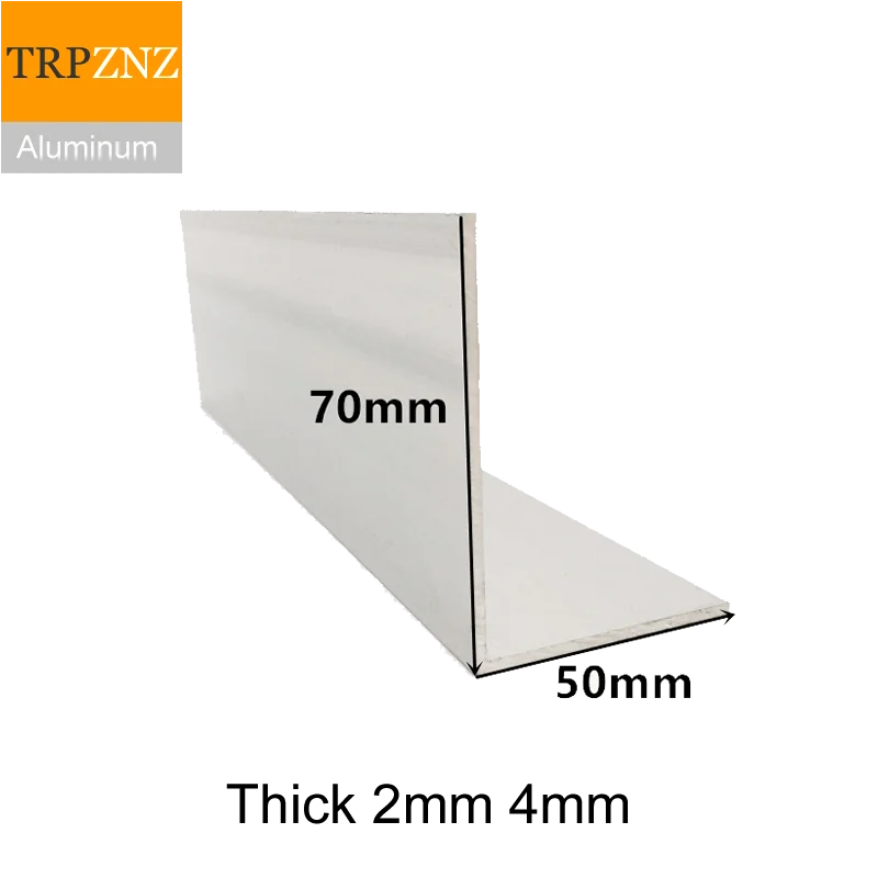 50x70mm,thick 2mm4mm,6063 Right  Angle aluminum,L-shaped aluminum alloy,Aluminum edging triangle profile,Decoration Materials