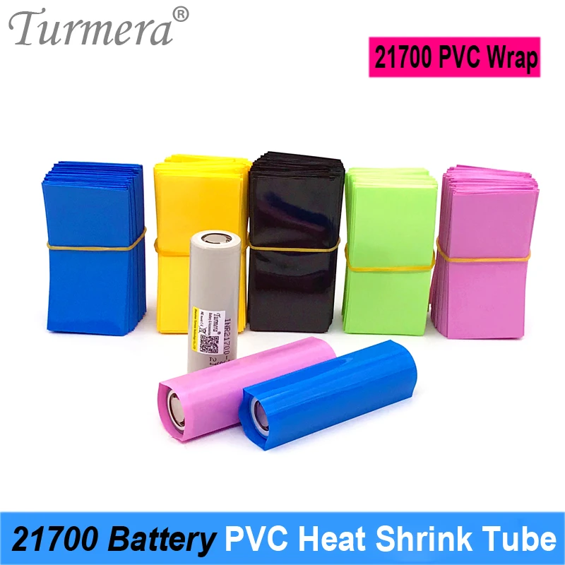 Turmera 100 Miếng 21700 Pin Nhựa PVC Nhiệt Ống Bọc 35*78Mm Cho Đèn Pin Hoặc Điện 21700 pin Lithium Sử Dụng