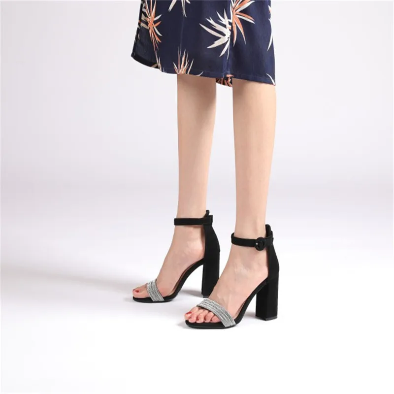 

New 2024 Ankle Strap Heels Women Sandals Summer Shoes Women Open Toe Chunky High Heels Party Dress Gladiator Sandals Size 44