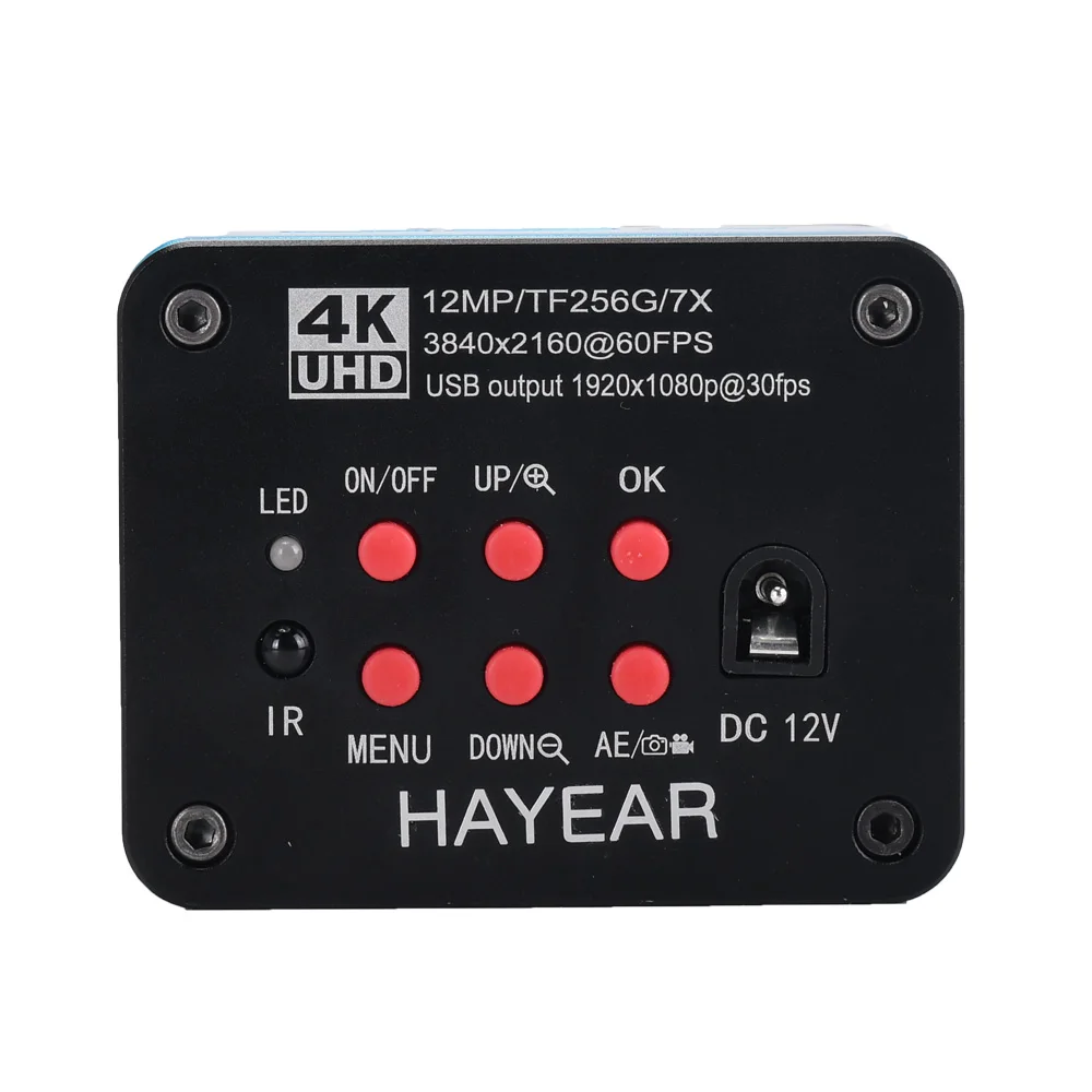 Imagem -02 - Hayear-microscópio de Vídeo Digital Câmera para Reparo Telefônico Pcb Solda 4k Uhd 1080p 60fps 12mp Hy5299