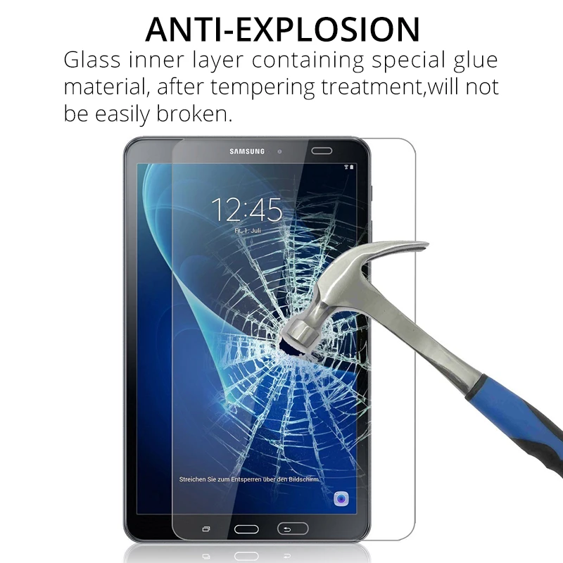 Tempered Glass Screen Protector for Samsung Galaxy Tab A 10.1 2019 T515 T510 10.5 9.7 8.0 7.0 T590 2016 T580 P580 T550 T380 T350