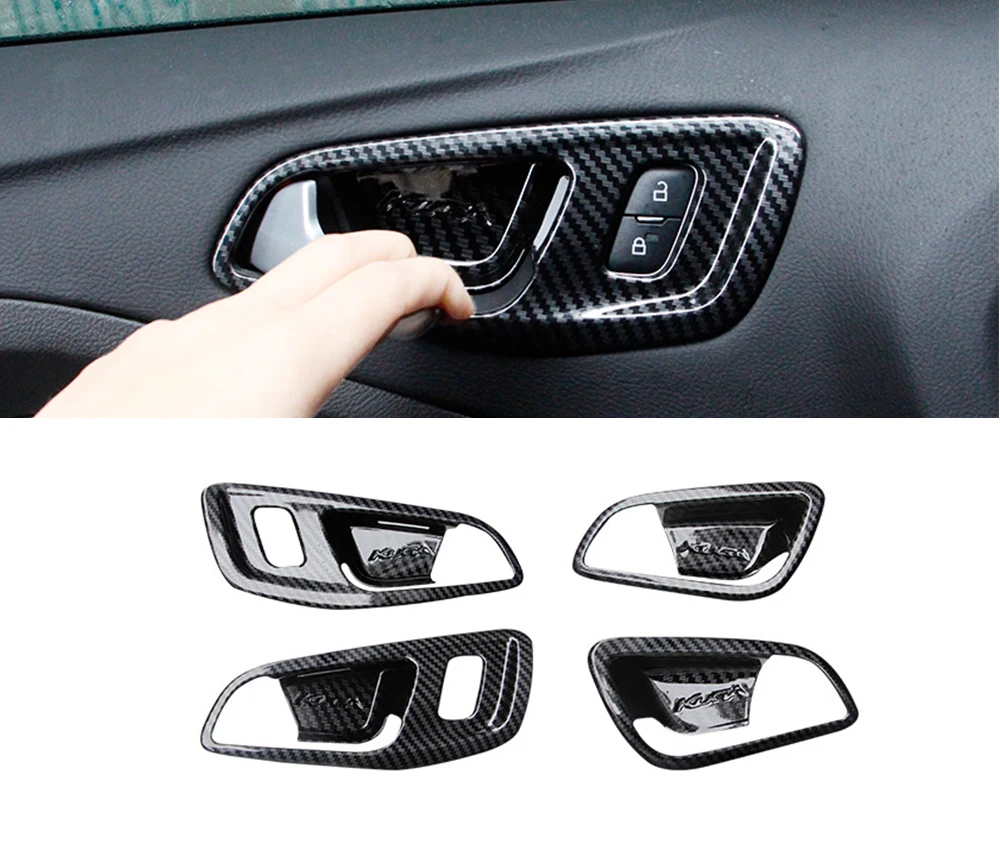 

For Ford 2013-2015 Escape Kuga Interior Door Handle Bowl Frame Cover Sticker Sequins Trim Auto Parts Car styling Accessories