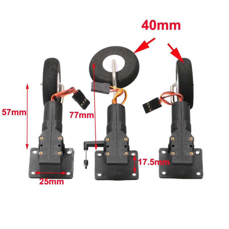 1set 25g Electronic Retractable Landing Gear Digital Servoless Metal Retract Gear for RC Fixed Wing SU27 KT Board Aircraft Parts