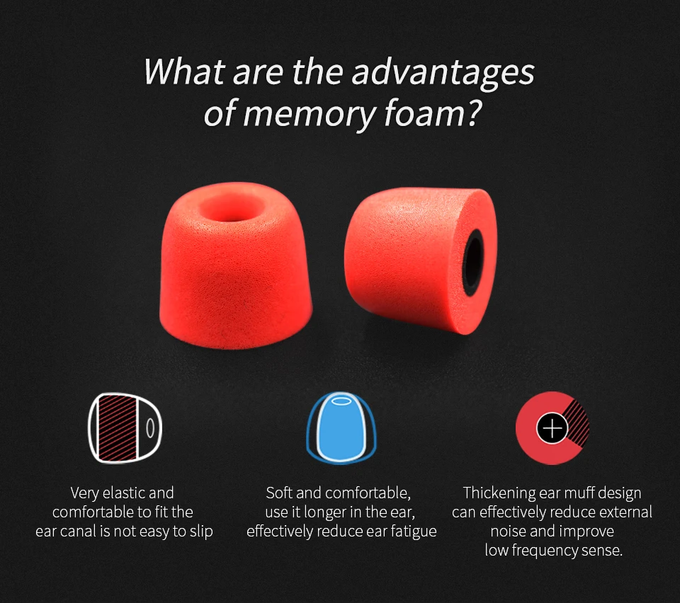 Ready KZ หน่วยความจำโฟมเสียงรบกวนสบายหูฟังเคล็ดลับหูแผ่นหูฟัง In-Ear หูฟังสำหรับ ZSX ZS10 pro S1 E10 T1