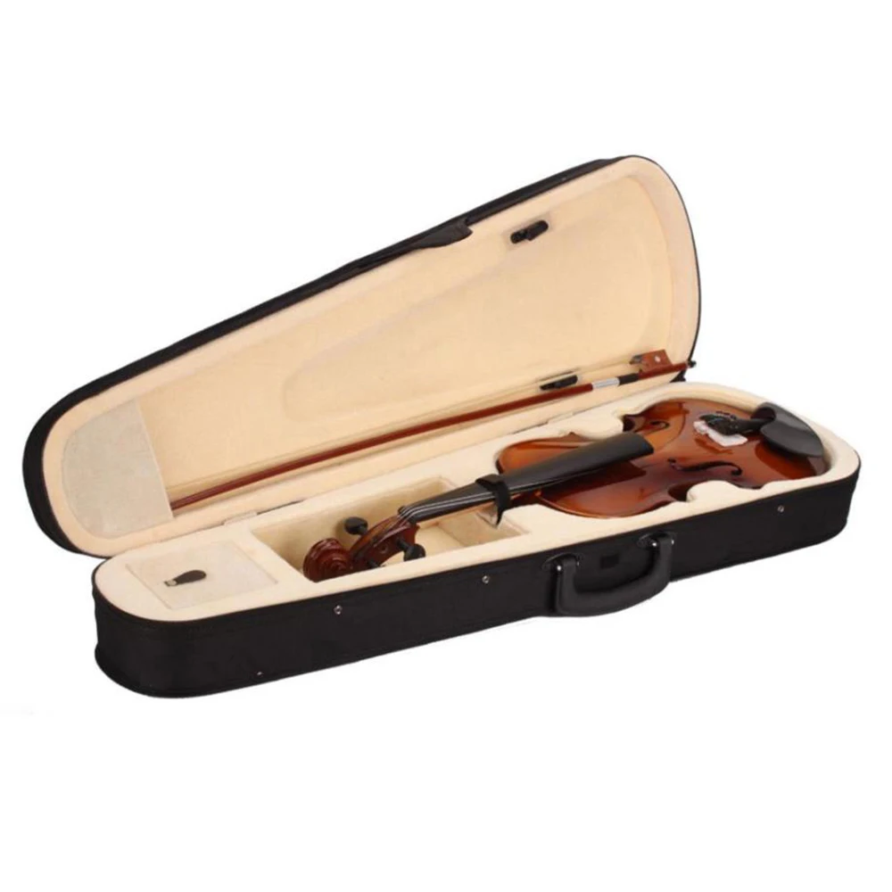 1/2 3/4 4/4 Violin High Quality Musical Instrument Maple Acoustic Fiddle With Case Bow Shoulder Rest Cloth Strings Accessory Set