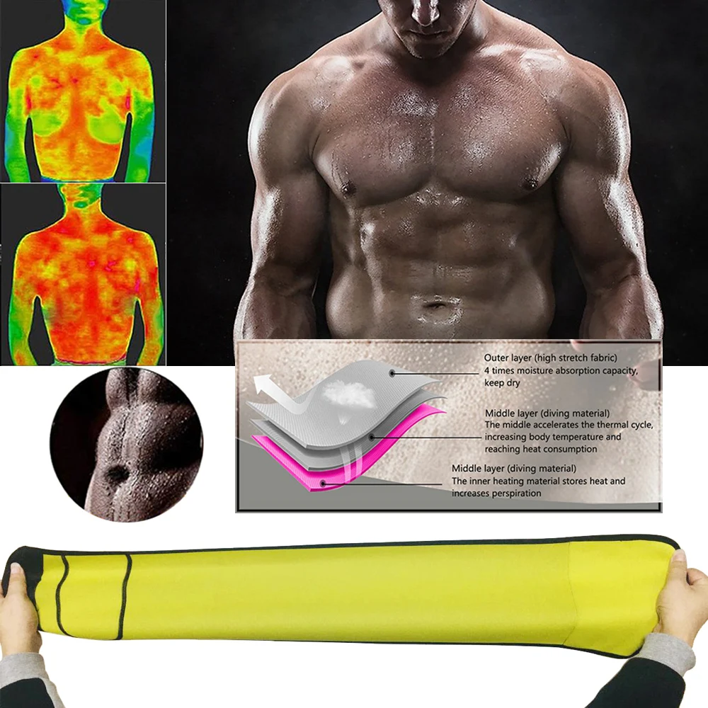 Sauna Taille Trainer Abnehmen Gürtel Männer Gym Fitness Cincher Bauch Korsett Schweiß Fett Brennen Frauen Body Shaper Gewicht Verlust – Detail 10