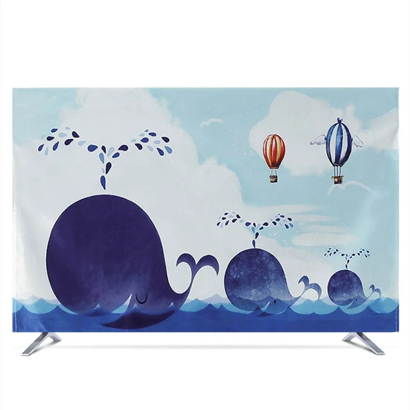 Cartoon Pattern TV Screen Cover, Dust Cloth, LCD Monitor Cloth, New Fashion, Cute, 55 Inch, 65 Inch, 75 Inch, 2021