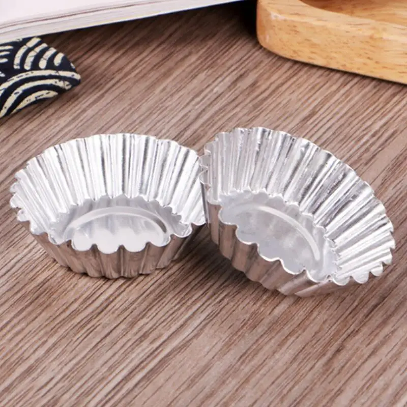 500pcs/lot Disposable Flower Style Aluminum Foil Baking Cooking Molds Cupcake Muffin Cups Egg Tart Mold LX7930