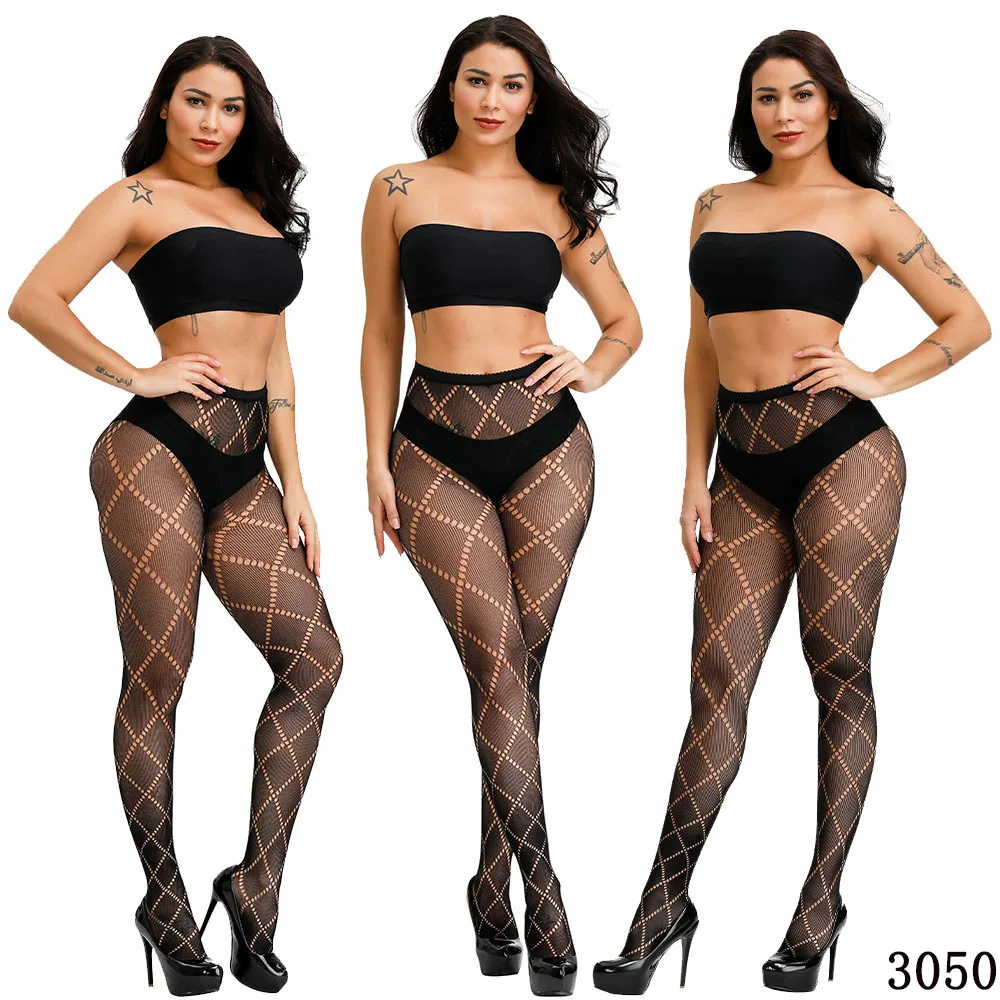 DOIAESKV Sexy Women Lingerie Fishnet Tights Sexy Jacquard Thigh-Highs Stockings Tights Pantyhose Lace Floral Hosiery Plus Size