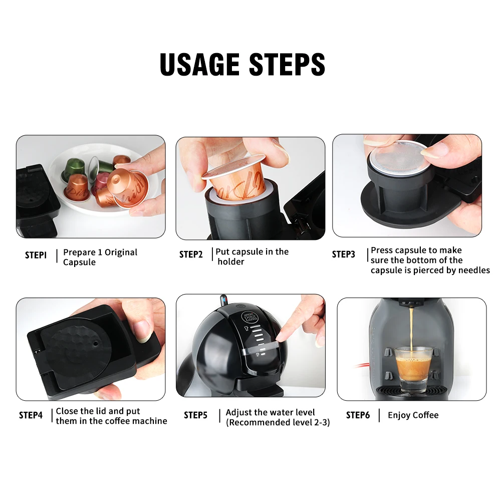 New Upgrade Adapter For Dolce Gusto With Original Nespresso Capsule Transform Holder Of Disposable Pods