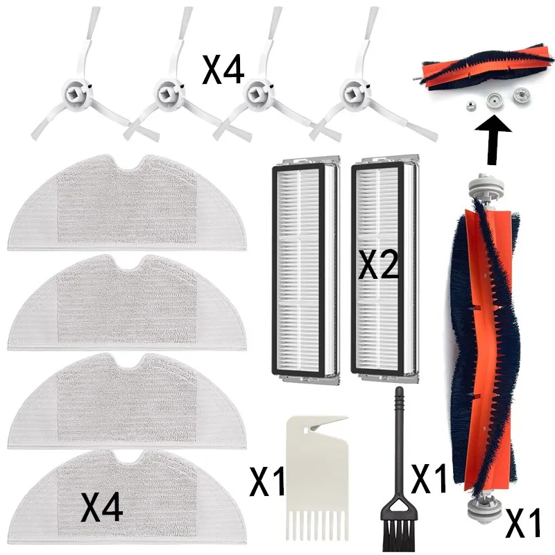 Cepillo lateral principal desmontable para Xiaomi Mijia 1C, accesorios de filtro Hepa para Robot aspirador, mopa para Robot aspirador Mi