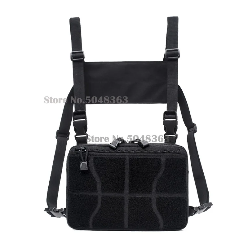 Military Tactical Chest Rig Bag Men Adjustable Fanny Pack Multi-Functional Molle Tool Pouch Shoulder Bag Tactical Vest Bag