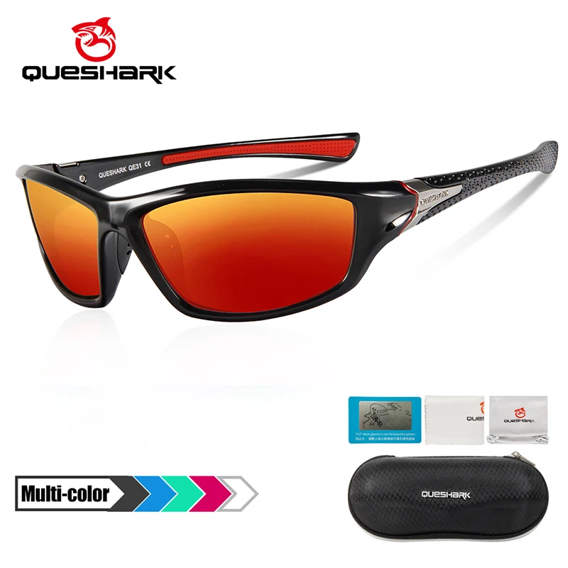 Queshark Men Women Ultralight Fishing Sunglasses UV400  Polarized Fisherman Goggles Driving Cycling Glasses Sports Eyewear