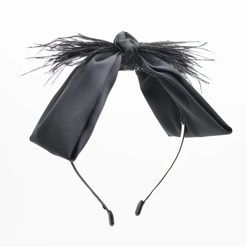 

New Arrival Solid Colors Hair Knotted Hair Band for Women Headbands Hairbands Headwear Bow feather hoop