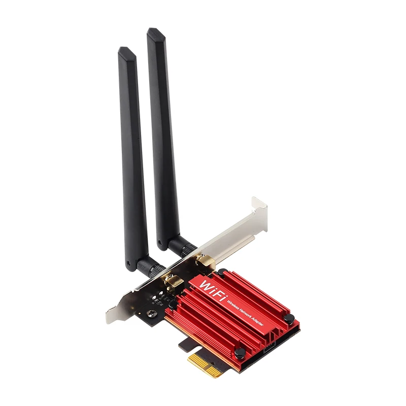 Adaptador inalámbrico M.2 a PCI Express, convertidor Wifi NGFF M.2, tarjeta WiFi Bluetooth con antena 2x para Intel BE200, AX210, AX200, 9260