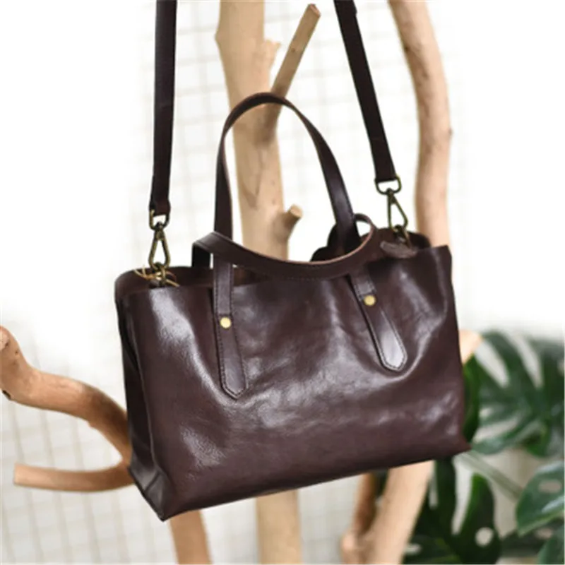 

Original design handmade bag Genuine leather Multicompartment soft cowhide handbag Multicompartment commuter female shoulder bag