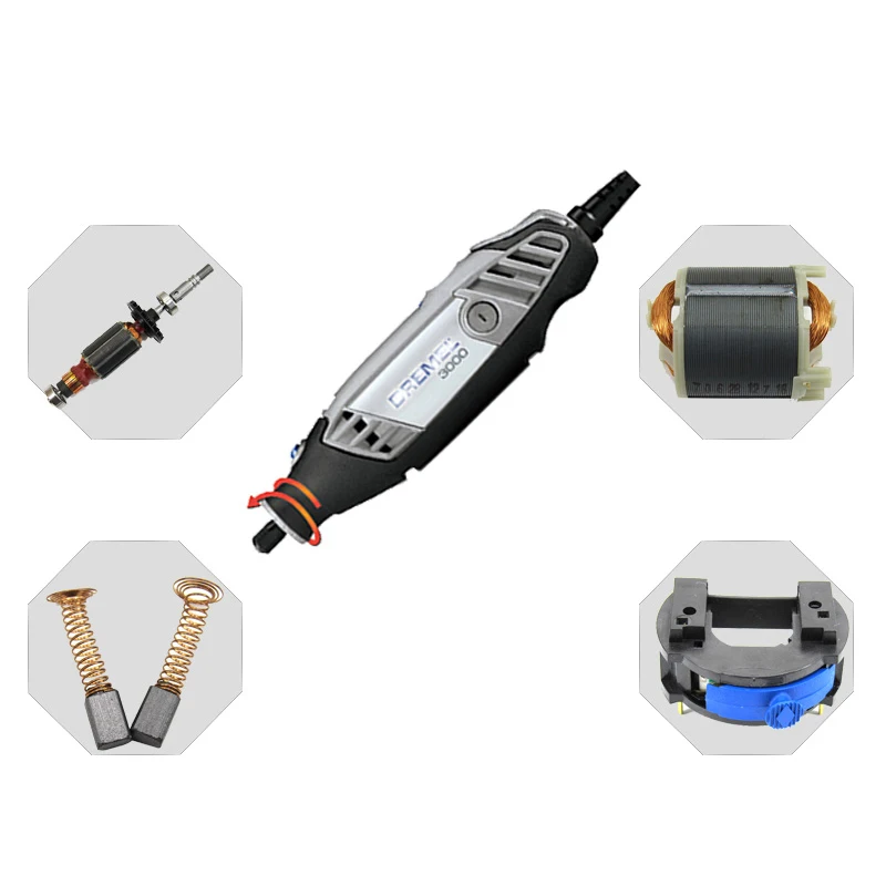 

AC220-240V Power Tool Parts Replace for Bosch Dremel Engraving Machine 3000Rotor Stator Carbon Brush Switch Speed Regulation