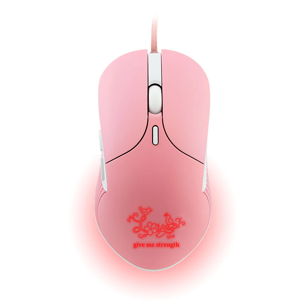 CHYI colorato RGB retroilluminato Gaming Gamer Mouse ergonomico Usb ottico silenzioso Computer Mause Wired Pink Game Mouse per PC Mac Laptop