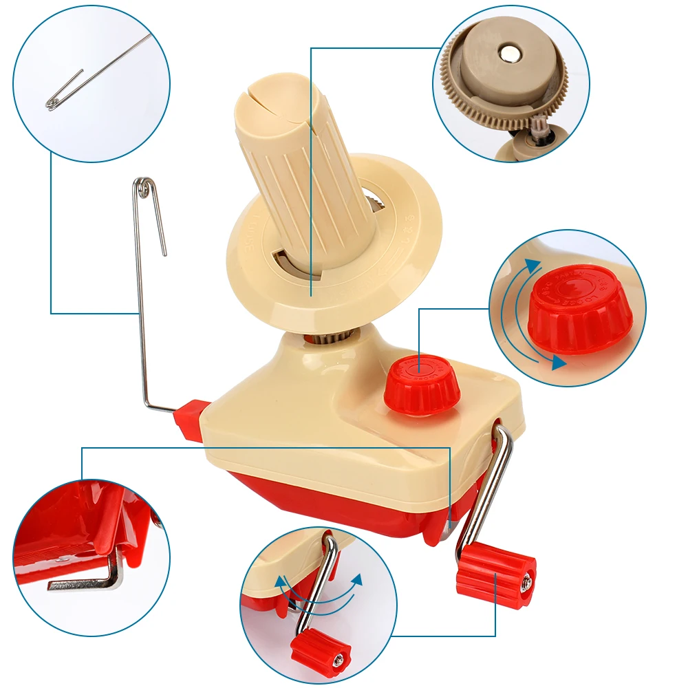 Filo matassa cavo String Ball per cucire fai da te che fa la macchina avvolgitrice per lana in fibra manuale avvolgitore manuale manuale per filati