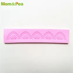 KCL574 Small Lace Pad Silicone Mold Sugar Paste Fondant Cake Decoration 3D Mould