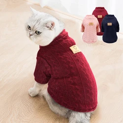 Warm Pet Cat Clothes Winter Cat Sweater Knit Pet Puppy Sweater Hoodies For Small Medium Dogs Cats Chihuahua Yorkies Clothes