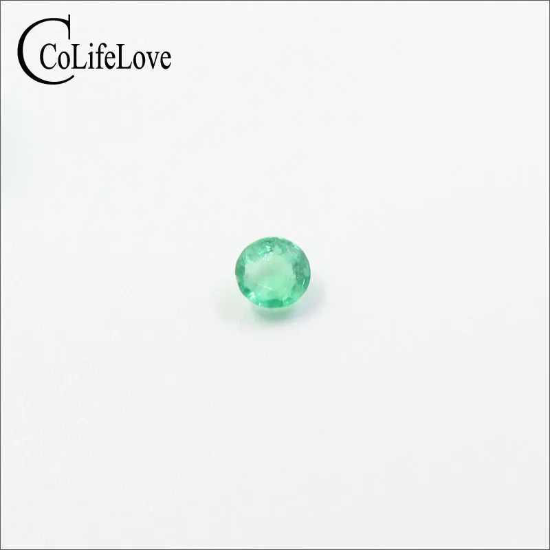 3mm Round Natural Emerald Loose Stone SI Grade 100% Natural Columbia Emerald Loose Stone for Jewelry Shop