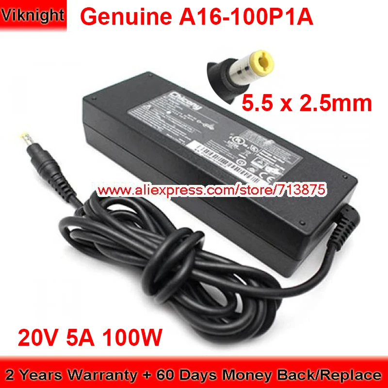 Genuine A16-100P1A Ac Adapter 20V 5A 100W Charger for Alogic UCDHP1 DUAL DISPLAY DOCKING STATION Power Supply