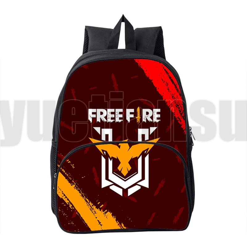 2021 War Games Free Fire Garena Roupa Angelical 3D Backpack Unisex Travelbags Boys Girls 12/16 Inch School Bag Children Bookbag