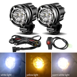 LEDモーターサイクルヘッドライト,120W,1セット,スズキBMW,ホンダ,フロントブラケット,モーターサイクル,フォグライト用