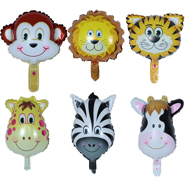 50/100pcs Mini Animal Balloons Foil Dinosaur Baloon Insect Air Balloon Birthday Party Decoration Children\'s Toys Gift Air Globos