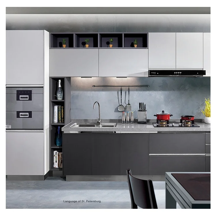 Kitchen stainless steel overall cabinet durable home can be assembled cabinet body processing custom