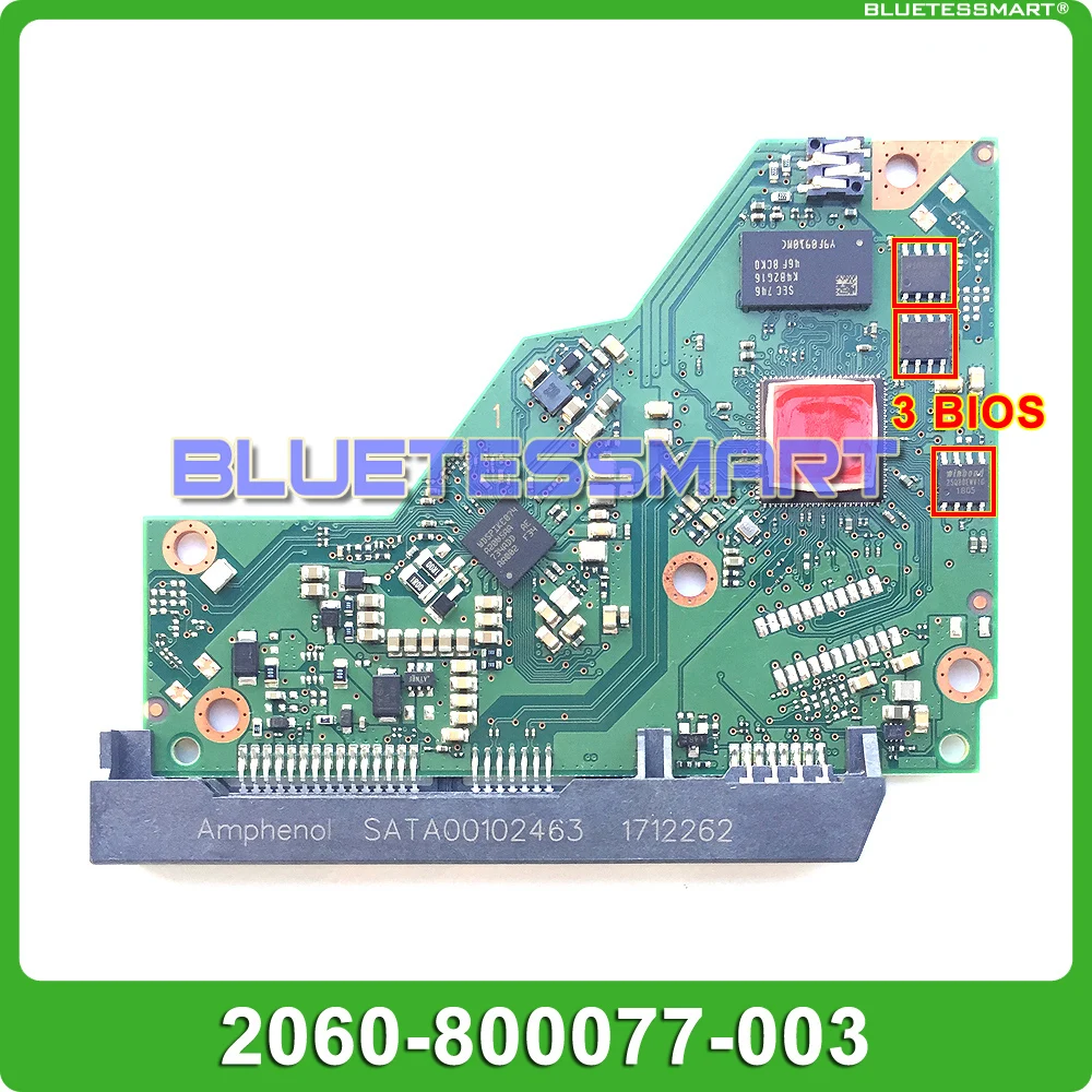 

WD hard drive WD20EZAZ PCB 2060-800077-003 REV P1 P2 unlock PCB board Decrypt PCB supports PC3000 MRT DFL