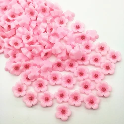 100Pcs 14mm light pink Resin Flowers Decoration Crafts Flatback Cabochon For Scrapbooking Diy Accessories