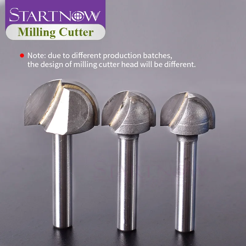 Startnow 5PCS Engraving Bits Woodworking Milling Cutters Round Bottom Router Bit End Mills Slotting Tool Trimming CNC Tool