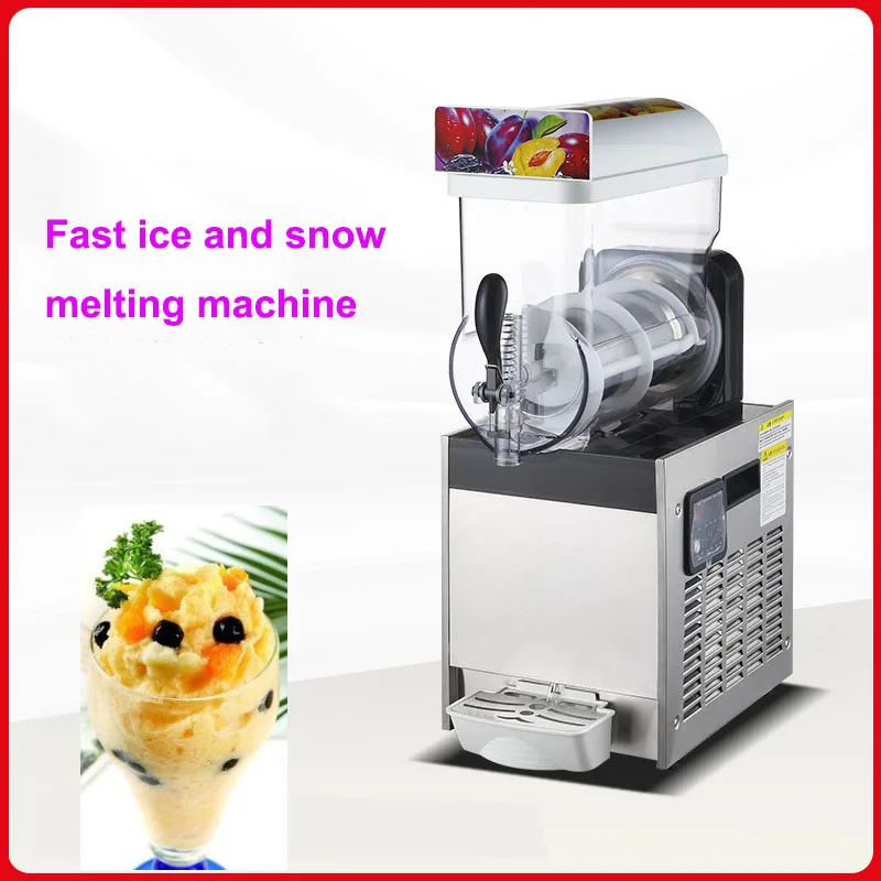 

Single Cylinder Snow Melting Machine Stainless Steel Snow Mud Machine Slush Machine Cold Drink Machine Large Capacity 110V/220V