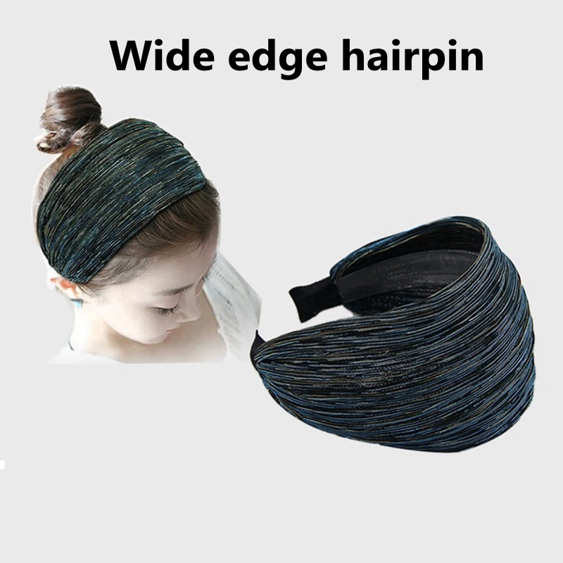 Fashion Fabric Ultra Wideband Tooth Anti Slip Hairpin Lace Hair Lead Hoop Women\'s Headdress Hair Accessories