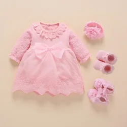 New Born Baby Girl Clothes 2019 Vestidos Christening Dress For Baby Girl Cotton Princess Baby White Baptism Dresses 3 6 9 Months