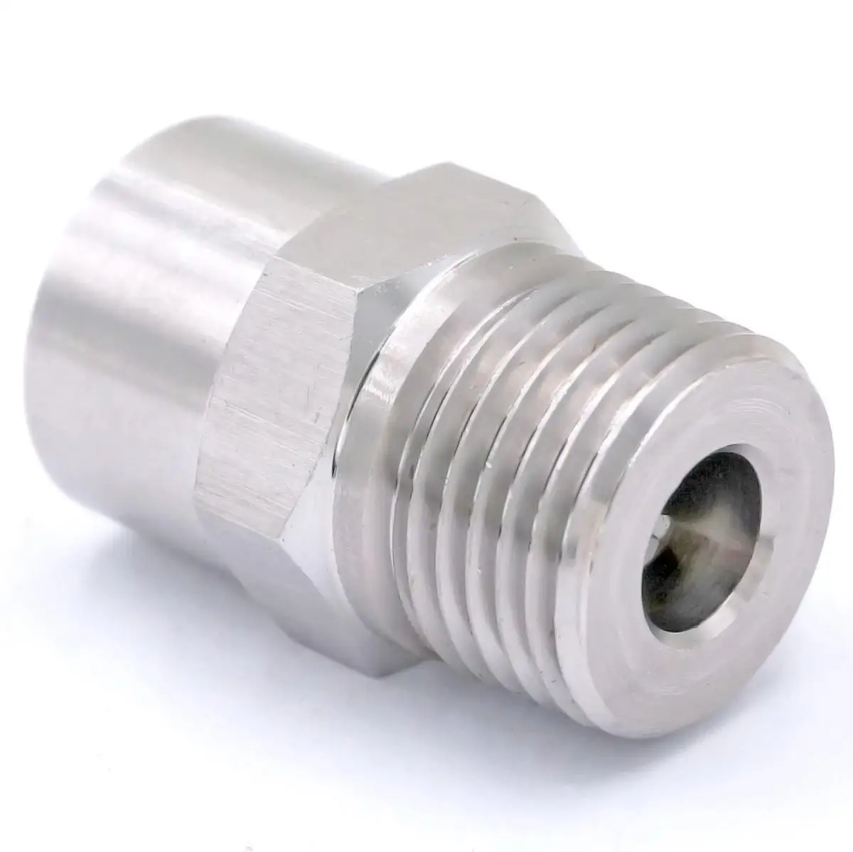 

1/2" BSPT Male Hole 3.2mm 304 Stainless Steel Solid Cone Spray Nozzle For Dedusting Cooling