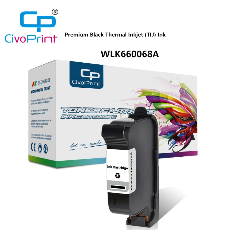 

Civoprint compatible for WLK660068A Premium Black Thermal Inkjet (TIJ) Ink