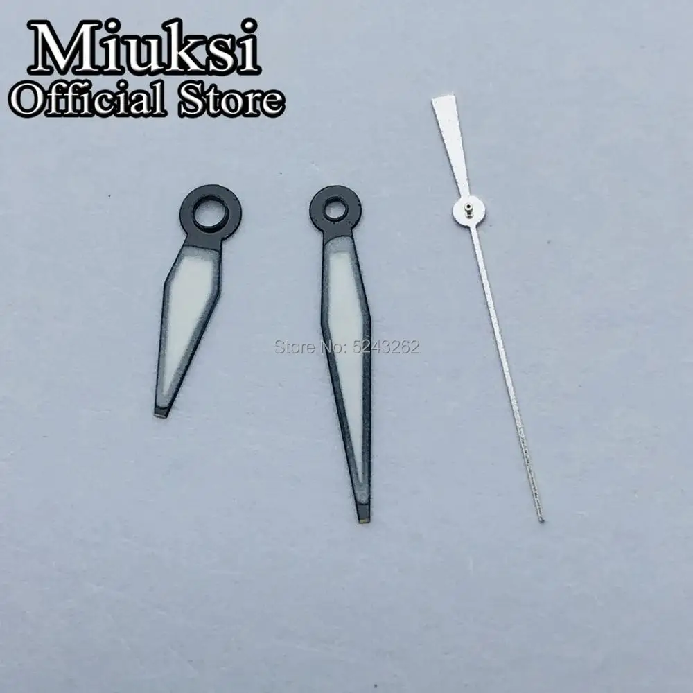 Miuksi black white watch hands luminous hands fit NH35 NH36 Miyota 8215 821A 8205 Mingzhu DG2813 3804 Seagull 1612 movement