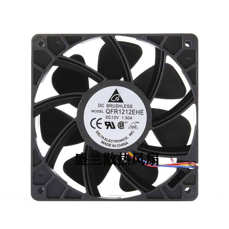 

Delta Electronics QFR1212EHE DC 12V 1.50A 120x120x38mm 4-Wire Server Cooling Fan