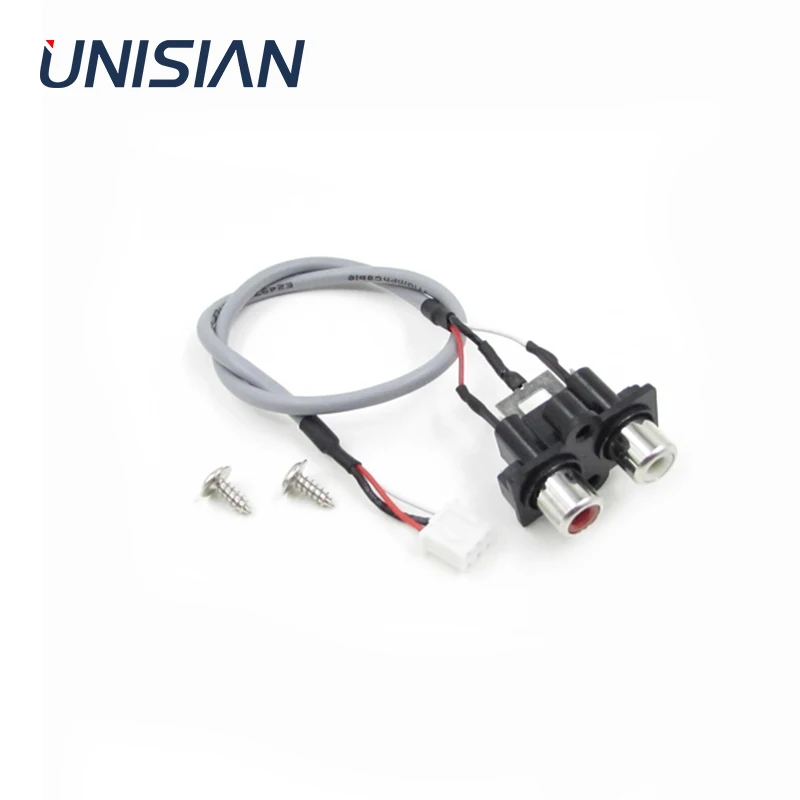 UNISIAN 30cm Audio Cable 2 RCA to XH2.54MM Signal Input Socket Line Length Extended Interface For Amplifier Panel