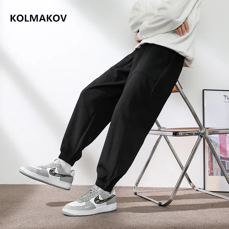 

2023 spring autumn new arrival sweatpants Mens cotton trousers men Hoodie pants Male trouser men elastic waist Pants KZ119
