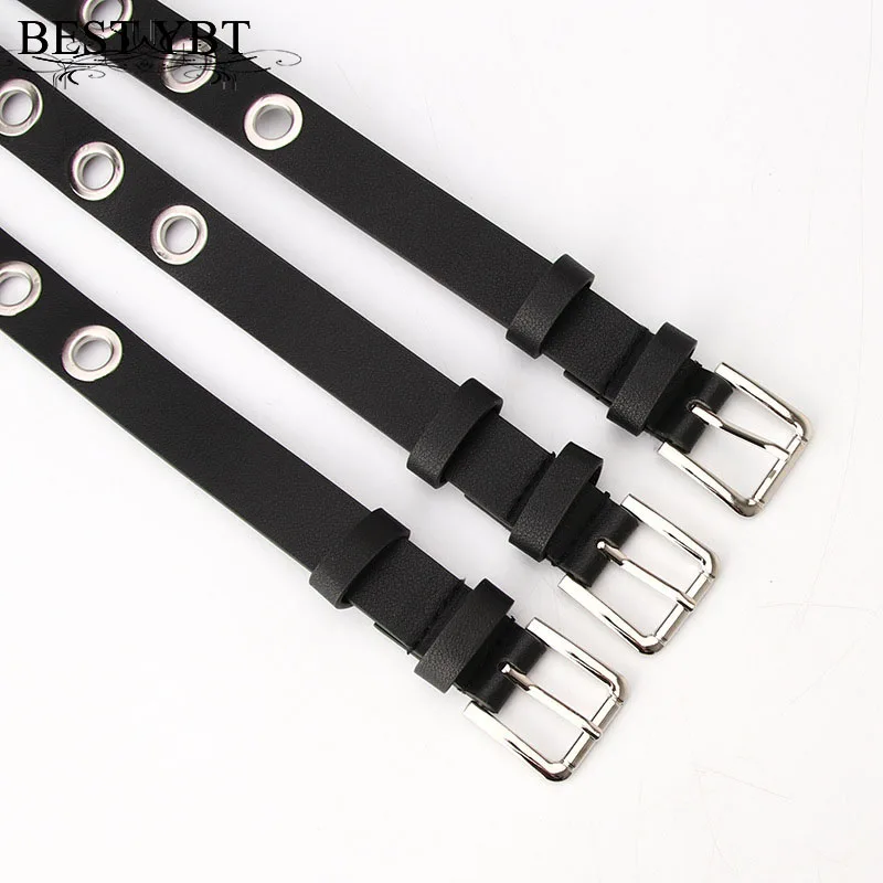 Best YBT Women Imitation Leather Belt Alloy Pin Buckle Belt Fashion Jeans Individual Punk Decoration New Arrival Women Belt