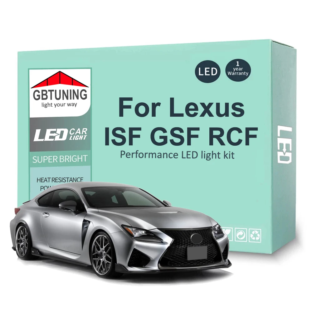 LED Interior Light Bulb Kit For Lexus F Series IS-F GS-F RC-F ISF GSF RCF 2007-2016 2017 2018 2019 Car Reading Dome Lamp Canbus