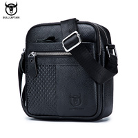 BULLCAPATIN Men's Genuine Leather Shoulder Bag Messenger Briefcase CrossBody Handbag Satchel Travel bag