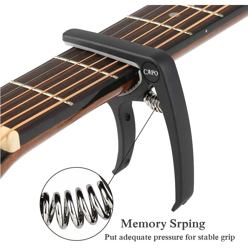 Guitar Capo for Acoustic and Electric Guitars Lightweight Quick Release Capo for 6-String Guitars Ukulele  Bass Banjo