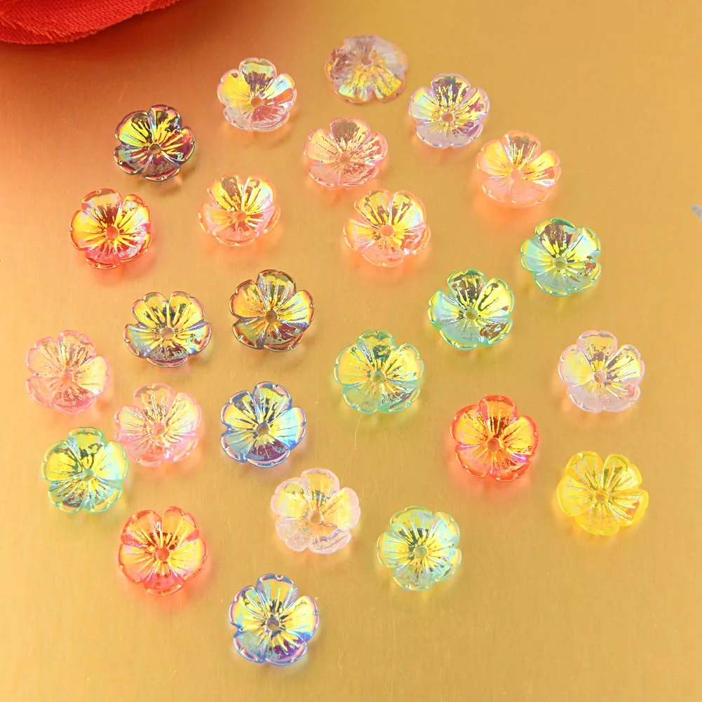 BOLIAO 15Pcs 11mm Rose Flower Shiny Resin Flat Back AB Color Glue on Bags/Clothes Home Accessories Decoration R375